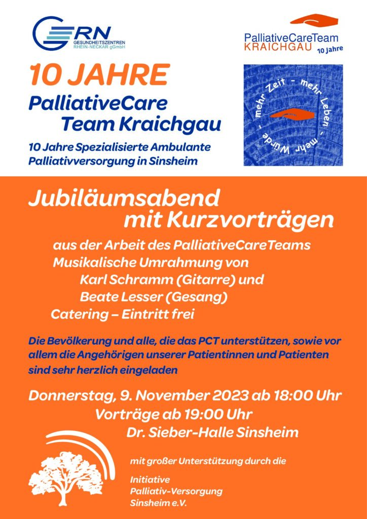 Das PalliativeCare Team Kraichgau feiert 10-jähriges Jubiläum